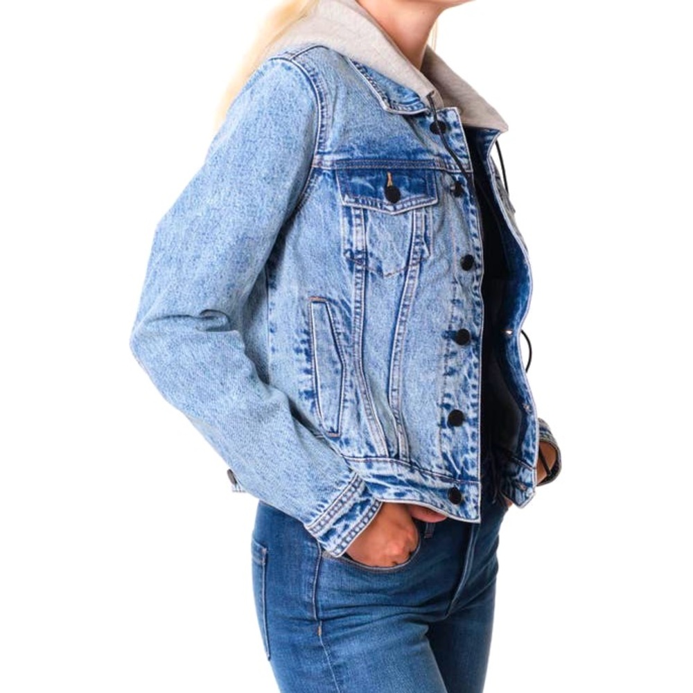 BlankNYC Denim Jacket Removable Hood